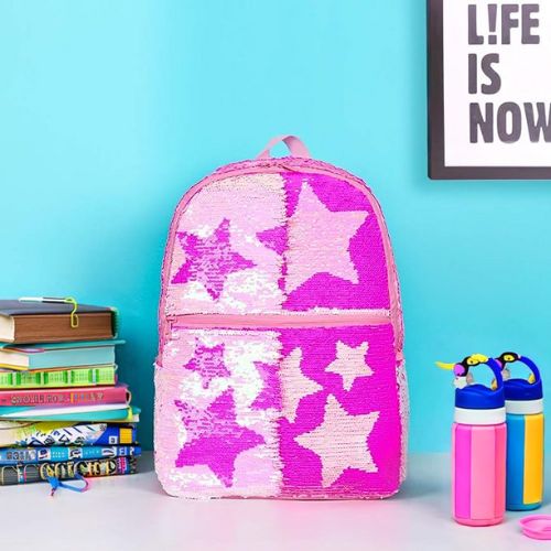 Flip sequin top school backpack
