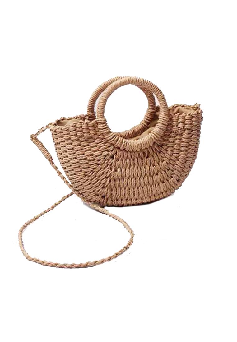Adkidz Mini Straw Crossbody Bag - BROWN – Belachica