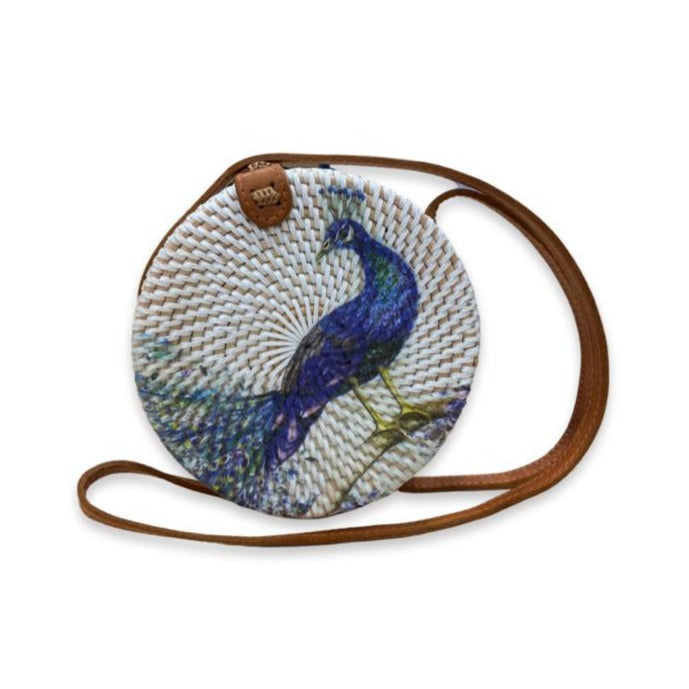 Peacock Rattan Bag