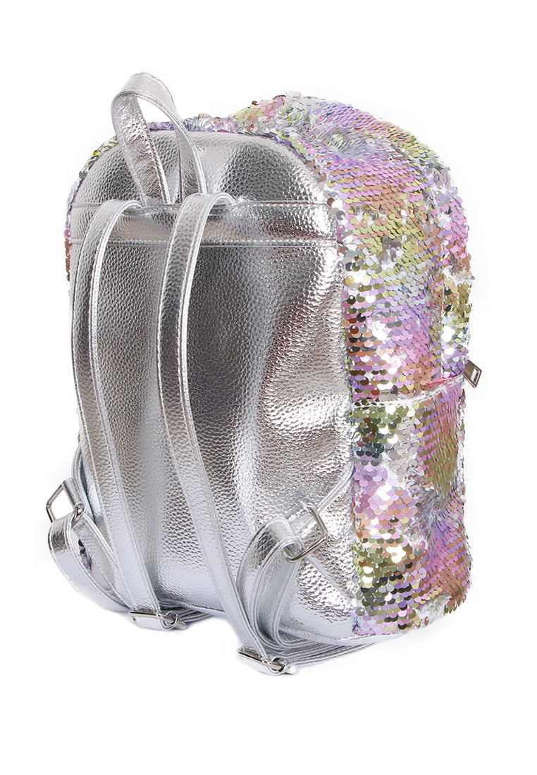 iridescent sequin initial mini backpack Adkidz Reversible Sequins Backpack with Initial – Belachica