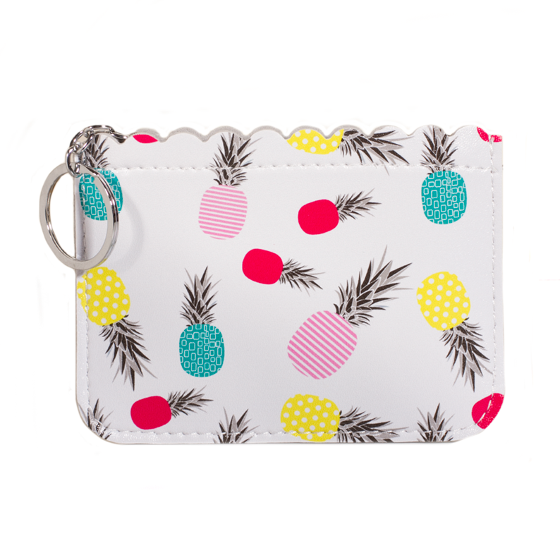 Pineapple Wallet - White colored with pineapple print