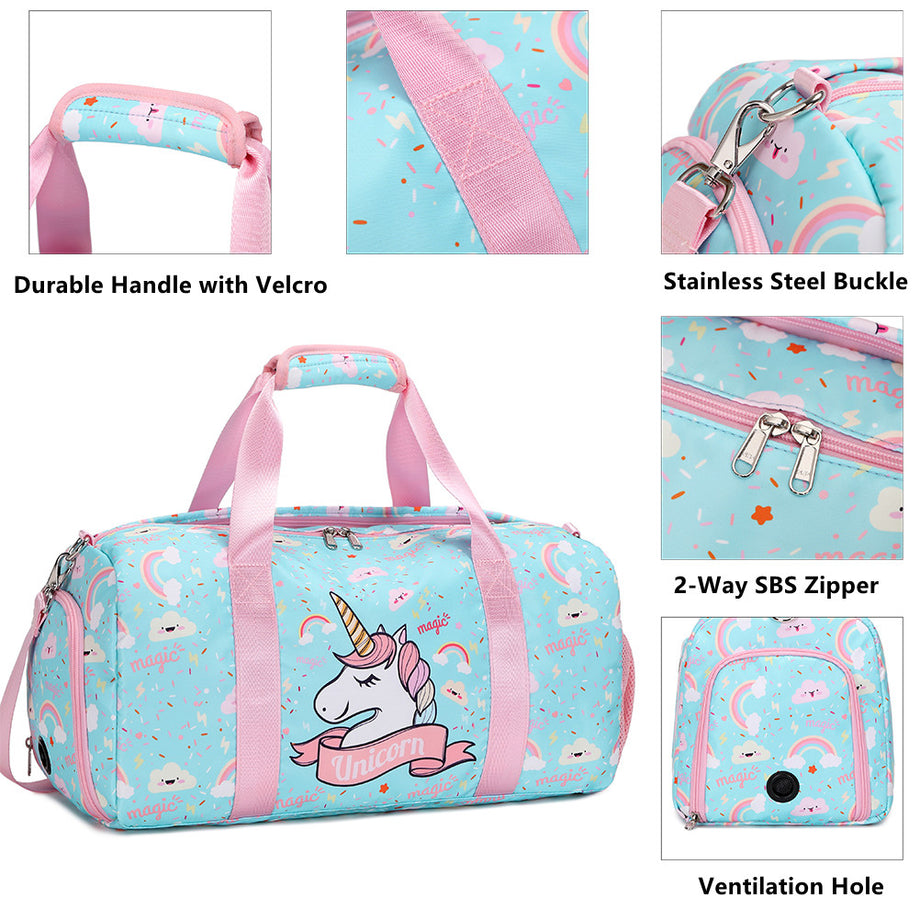 Belachica Fluffy Unicorn Duffle Bag